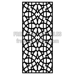 Ornamental Geometric Panel Door Screen Ready to Cut