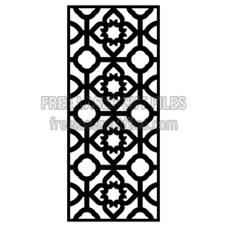 Ornamental Geometric Panel Pattern, Laser Ready Design
