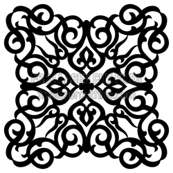 Ornamental Swirl Panel Template Ready to Cut