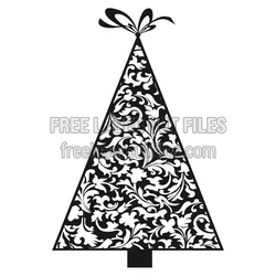 Ornate Christmas Tree Laser Cut Ornament Template