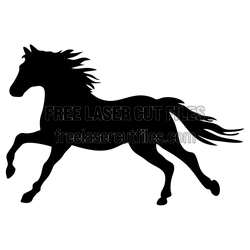 Running Horse Silhouette Free Laser Cut File