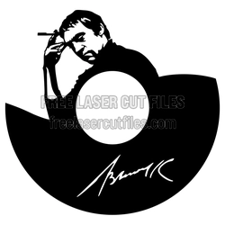 Scarface Inspired Vinyl Record Clock Laser Cut File
