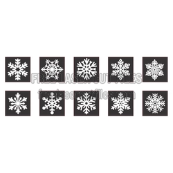 Snowflake Ornament Set for Laser Cutting, Ready to Cut