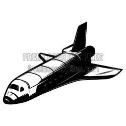 Space Shuttle Clipart Laser Cut File, Ready to Cut