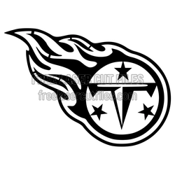 Tennessee Titans Football Flame Logo SVG Cut File