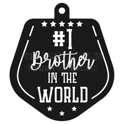 #1 Brother in the World Medal Laser Cut Template
