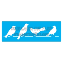Bird Silhouette Stencil Set for Laser Cutting