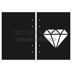 Diamond Notebook Cover Laser Cut File, Ready to Cut