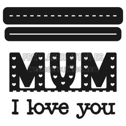 DIY Family Stand Laser Cut Display with 'I Love You'