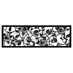 Floral Rose Panel Laser Cut Design, Ready to Cut