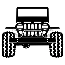 Jeep Front Silhouette Laser Cut File, Ready to Cut