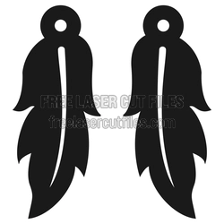 Leaf Dangle Earrings Laser Cut File, Ready to Cut