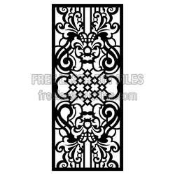Ornamental Door Screen Panel Laser Cut Decorative Pattern