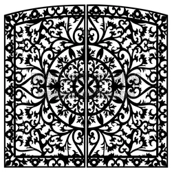 Ornamental Floral Screen Panel Laser Cut Design