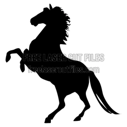 Rearing Horse Silhouette Laser Cut File, Ready to Cut