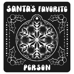 Santa's Favorite Person Christmas Ornament Card