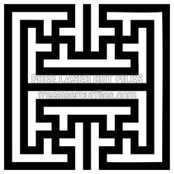 Square Maze Panel Laser Cut Template, Ready to Cut