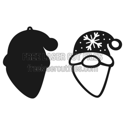Christmas Gnome Ornament Laser Cut File, Ready to Cut