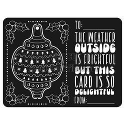 Christmas Ornament Card Ready to Cut Free Laser File