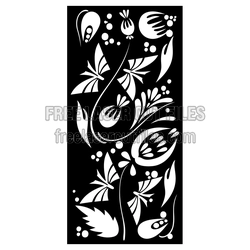 Decorative Floral Panel Laser Cut Screen Pattern