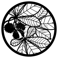 Round Leaves Pattern Template for Laser Cutting