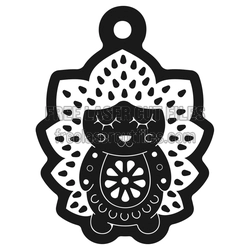 Cute Owl Christmas Ornament Laser Cut File, Ready to Cut