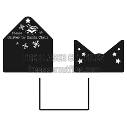 Dear Santa Christmas Ornament Card Holder - Laser Cut File
