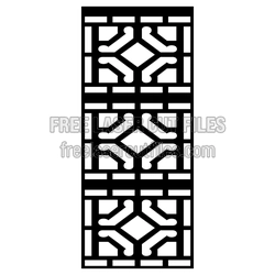 Decorative Geometric Wall Screen Pattern for Laser Cutting