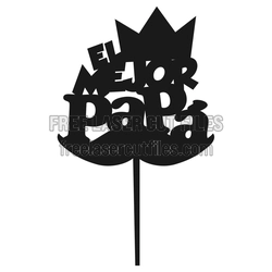 Father's Day Cake Topper Laser Cut File, Ready to Cut