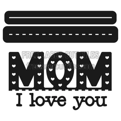 Mom Heart Love Stand Laser Cut File, 3mm Ready to Cut