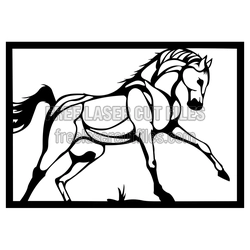 Running Horse Silhouette Laser Cut Wall Decor