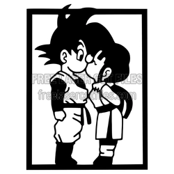 Anime Couple Clipart Laser Cut File, Ready to Cut