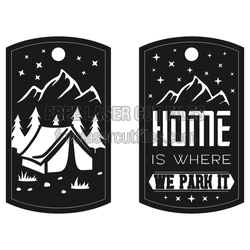 Camping Home Sign Laser Cut File, Ready to Cut DIY Decor