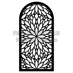 Floral Arch Panel Laser Cut Decorative Screen Design