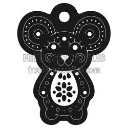 Laser Cut Mouse Christmas Ornament, Free Ready-to-Cut File