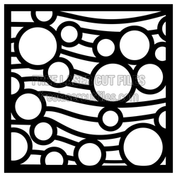 Modern Circular Geometric Screen Panel, Laser Ready