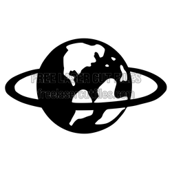 Saturn Planet Laser Cut File, Free Ready to Cut Decor