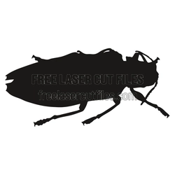 Beetle Silhouette Laser Cut File, Ready to Cut