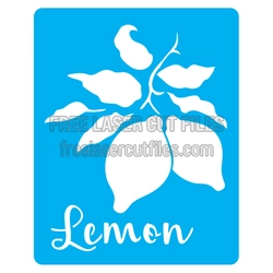 Lemon Stencil Design for Laser Cutting and DIY Crafts