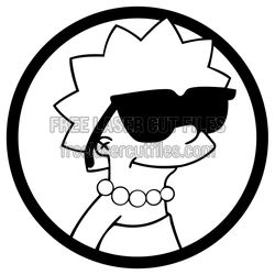 Lisa Simpson Clipart Laser Cut Vector, Ready to Cut