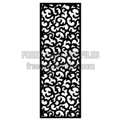 Ornamental Scroll Screen Panel - Laser Ready Template
