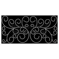 Ornamental Scroll Screen Panel Pattern, Ready to Cut