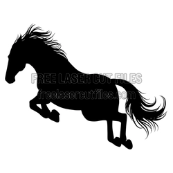 Running Horse Silhouette Laser Cut File for DIY Decor