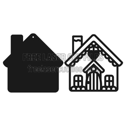 Christmas Gingerbread House Ornament Laser Cut File