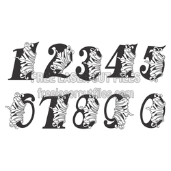 Decorative Alphabet and Numbers Set for Laser Cutting