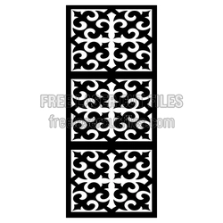 Ornamental Laser Cut Door Screen Panel Pattern