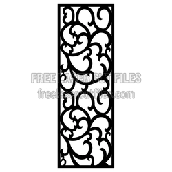 Ornamental Scroll Screen Panel Ready to Cut