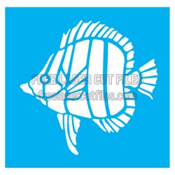 Tropical Fish Laser Cut Stencil Design, Ready to Cut