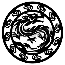 Dragon Circular Decorative Screen Laser Cut Panel