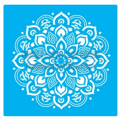 Intricate Floral Mandala Stencil, Laser Ready Craft Design